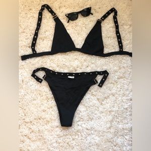 Bikini, Black with gold accents